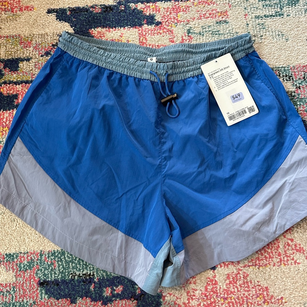 Blue and Gray Athletic Shorts